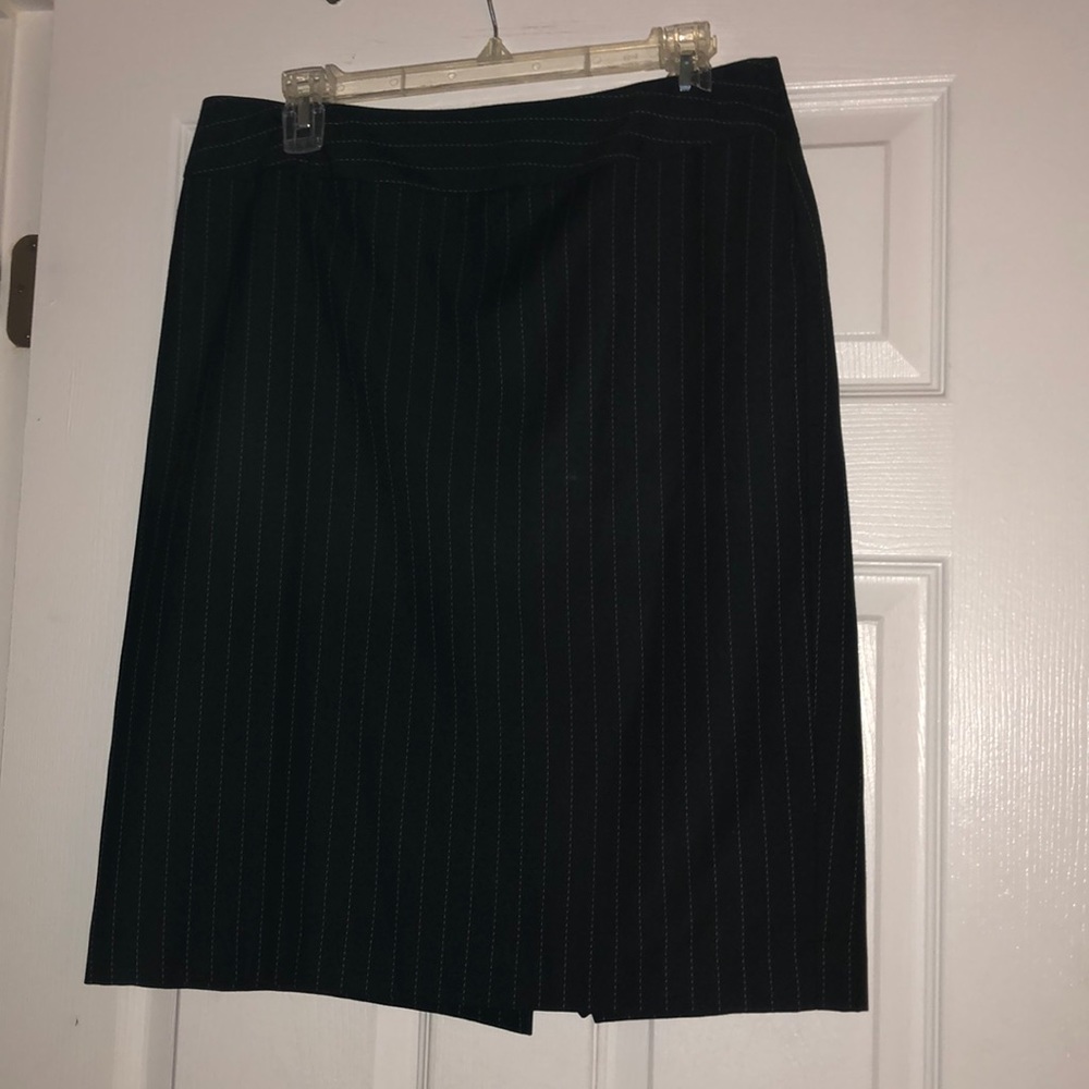 Black skirt with pink pin stripe